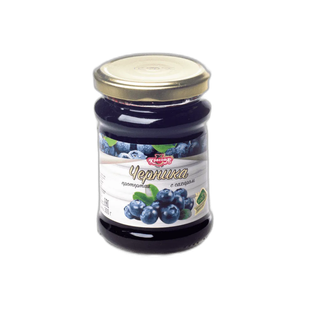 Черника протертая с сахаром, 300г