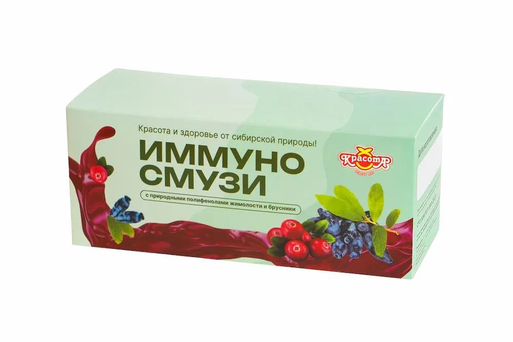 Иммуносмузи с природными полифенолами жимолости и брусники, 140г